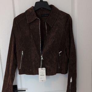 Brown Suede Women's Jacket